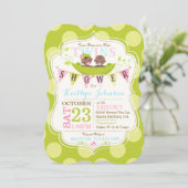 Invitation Pois dans un pod African Twins Baby shower Invitat (Debout devant)