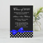 Invitation Pois de la Royal Blue Bow (Debout devant)