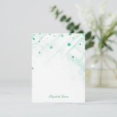 Invitation Pois de Parties scintillant Confetti Vert Invitati (Debout devant)