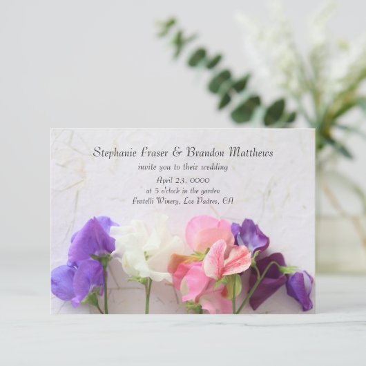 Invitation Pois doux frais (Debout devant)