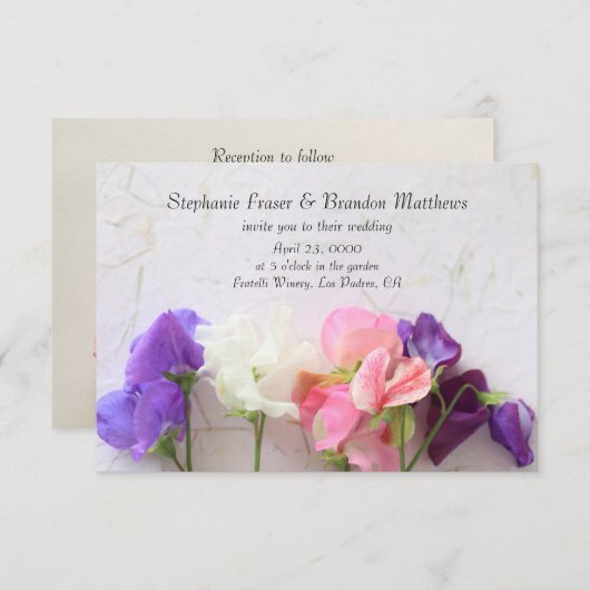 Invitation Pois doux frais (Devant / Derrière)