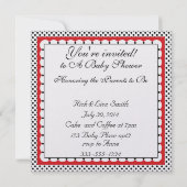 Invitation Pois et adorables Ladybugs (Dos)