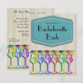 Invitation Pois Et Boissons Tropicales Tropicales (Devant / Derrière)