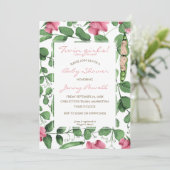 Invitation Pois jumeaux du baby shower deux de filles dans un (Debout devant)