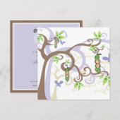 Invitation Pois magiques de garçon de fille de jumeaux (Devant / Derrière)