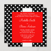 Invitation Pois noir (Devant / Derrière)