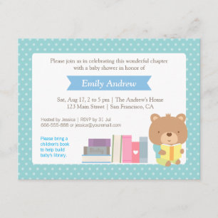 Invitation Pois Réserver Cute Thématique Teddy Bear Baby show