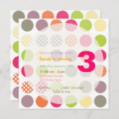 Invitation Pois rétro PixDezines/arrière - plan DO-IT-YOURSEL (Devant / Derrière)