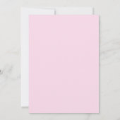 Invitation Pois rose Baby shower moderne chic (Dos)