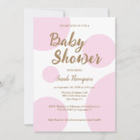 Pois rose Baby shower moderne chic