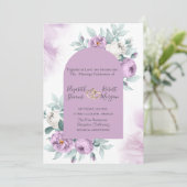 Invitation Pois Rose Lilac Aquarelle (Debout devant)