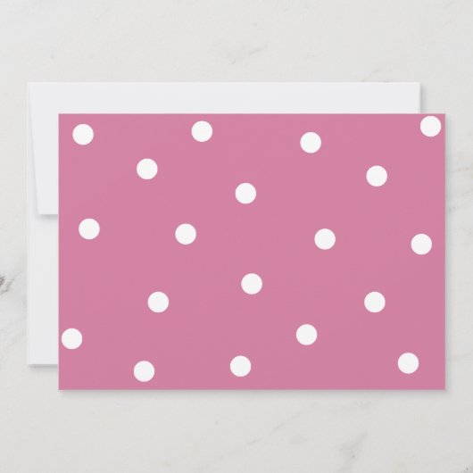 Invitation Pois rose vif (Dos)