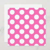 Invitation Pois roses chauds (Devant / Derrière)