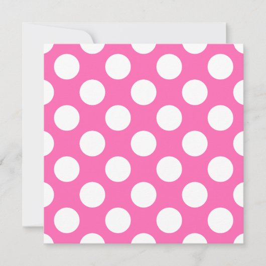 Invitation Pois roses chauds (Devant)