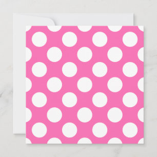 Invitation Pois roses chauds