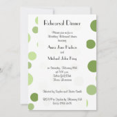 Invitation Pois verts, Dotée, Points, Diner de répétition (Devant)