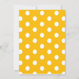 Invitation Pois vintage Blanc et jaune Motif, Couleur