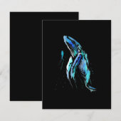 Invitation Poison de Whale Swimming Diving (Devant / Derrière)