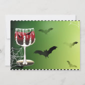 Invitation Poisoneux Skeleton Bone Bat Boire Halloween Party (Dos)