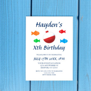 Invitation Poisson Coloré Anniversaire