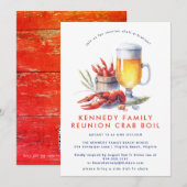 Invitation Poisson-crâne rouge - Réunion familiale à basse te (Devant / Derrière)