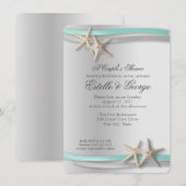 Invitation Poisson d'argent et douche de ruban Couple (Devant / Derrière)