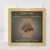 Invitation poisson de mer élégant de "fin d'année" (Dos)