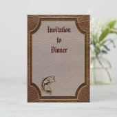 Invitation Poisson en cuir (Debout devant)