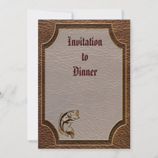 Invitation Poisson en cuir