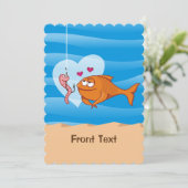 Invitation Poisson et appât en amour (Debout devant)