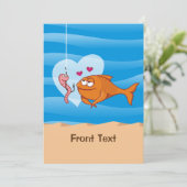 Invitation Poisson et appât en amour (Debout devant)