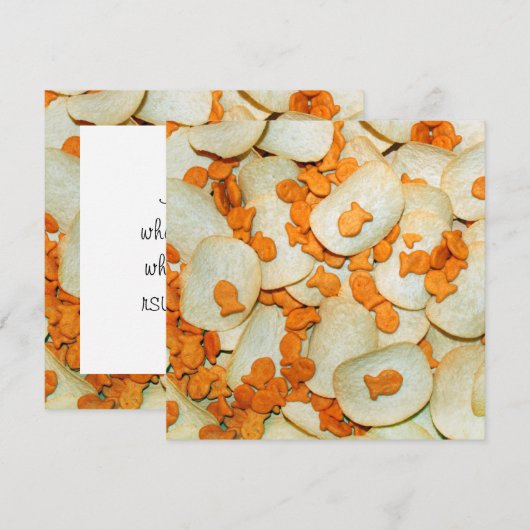 Invitation Poisson Et Chips (Devant / Derrière)