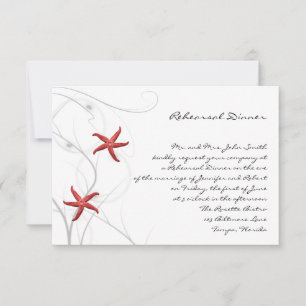 Invitation Poisson-étoile rouge avec répétition Mariage de co