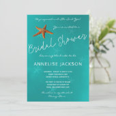 Invitation Poisson étoilé sous la douche nuptiale bleu marine (Debout devant)