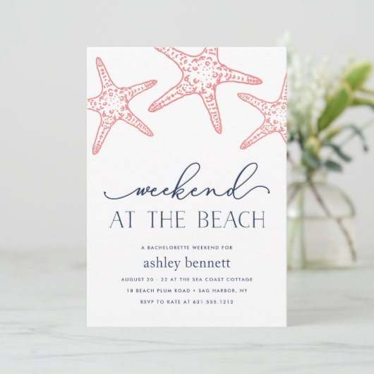 Invitation Poisson fécal de corail | Week-end à l'invitation  (Debout devant)