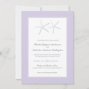 Invitation Poisson fin Lilac Gris   Mariage