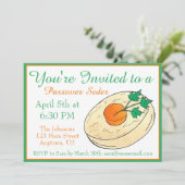 Invitation Poisson Gefilte Dîner juif du Shabbat Seder de Pâq (Debout devant)