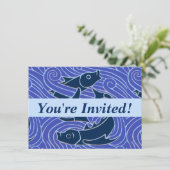 Invitation Poisson Gras Baignade Océan Bleu Pêche (Debout devant)