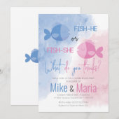 Invitation Poisson-il ou poisson-elle sexe révéler l'invitati (Devant / Derrière)