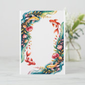Invitation Poisson Koi Fête de Mariage Invitation (Debout devant)