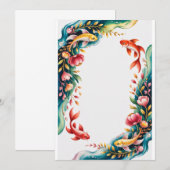 Invitation Poisson Koi Fête de Mariage Invitation (Devant / Derrière)