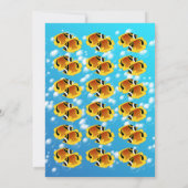 Invitation Poisson-papillon Raccoon dans une Baby Shower Eau  (Dos)