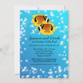 Invitation Poisson-papillon Raton laveur dans une Baby Shower (Devant)