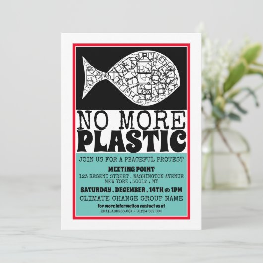 Invitation Poisson Plastique, Point de rencontre sur le chang (Debout devant)