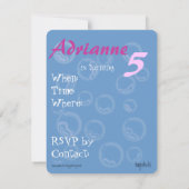 Invitation Poisson rose fête d'anniversaire (Dos)