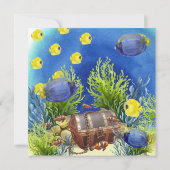 Invitation Poisson sous la mer, Baby shower trésor (Dos)