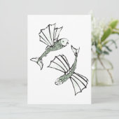 Invitation Poisson volant Main Tirée Océan Créature (Debout devant)