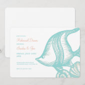 Invitation Poissons et Coquillages (Devant / Derrière)