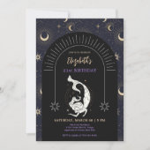 Invitation Poissons Mystiques Noirs Zodiac 21e anniversaire (Devant)