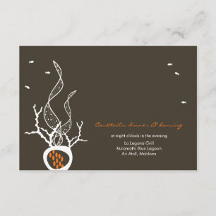 Invitation Poissons qui s'embrassent Coraux Plage Fantaisiste